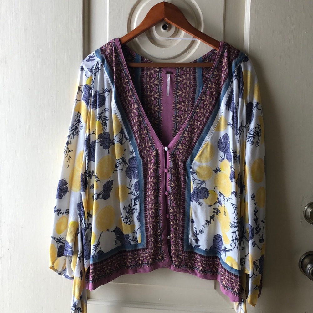 Free people boho button blouse